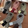 Y2K Style Striped Scarf Korean Style Knitted Neck Guard  Collocation Clothing Accessories