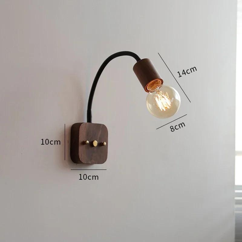 Vintage LED Wall Lamp Wabi-sabi  Interior Lighting Adjustable Rotating Night Light For Bedroom Dining Room Cafes Warm White Bulb
