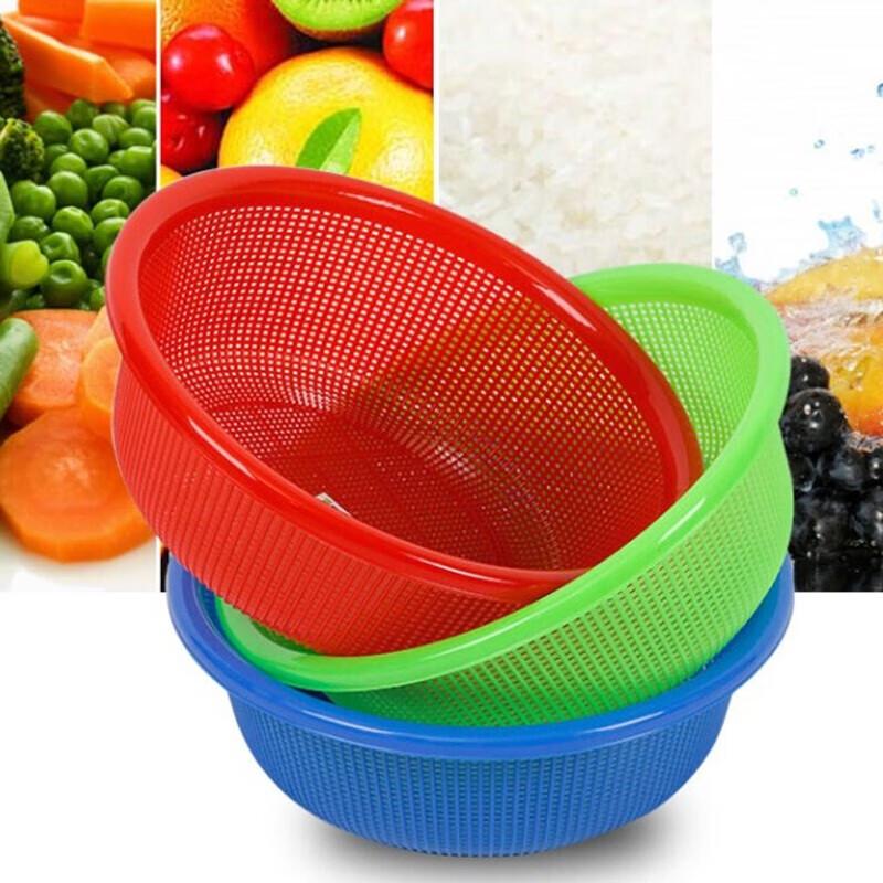 Homeglen Extra Thick Round Plastic Drain Basket