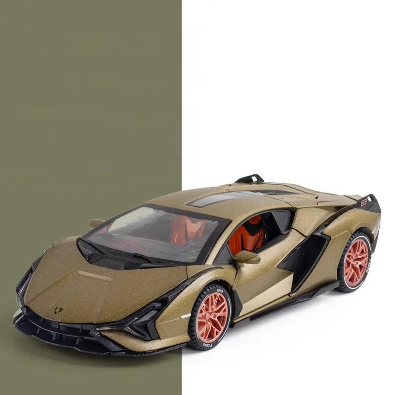 1:24 Lamborghini Sian FKP37 Auto Modell Spielzeug Legierung Diecast Rückzug Sammlung Supersportwagen Spielzeug Fahrzeug zur Dekoration Geschenke A244