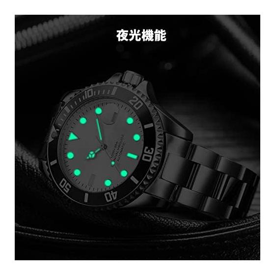 RORIOS Automatic Watch for Men Automatic Watch Mechanical Arm Watch Mechanical Date Display Analog Waterproof Rotating Bezel Luminous Luminous
