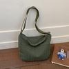 Japanese solid color nylon shoulder bag 2026 new simple and fashionable shoulder bag casual student large-capacity messenger bag