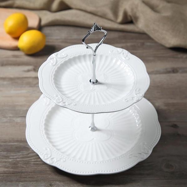 3-Tier Cupcake Stand Fruit Plate Holder Desserts Snack Candy Buffet Stand Tower For Christmas Wedding Party Cake Dessert Tray