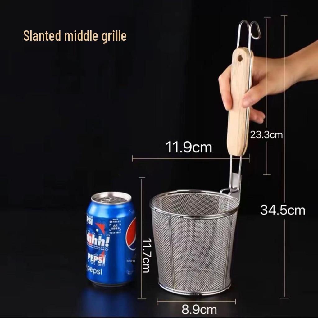 304 Stainless Steel Noodle Skimmer Ladle - Large Strainer for Mala Tang and Soup