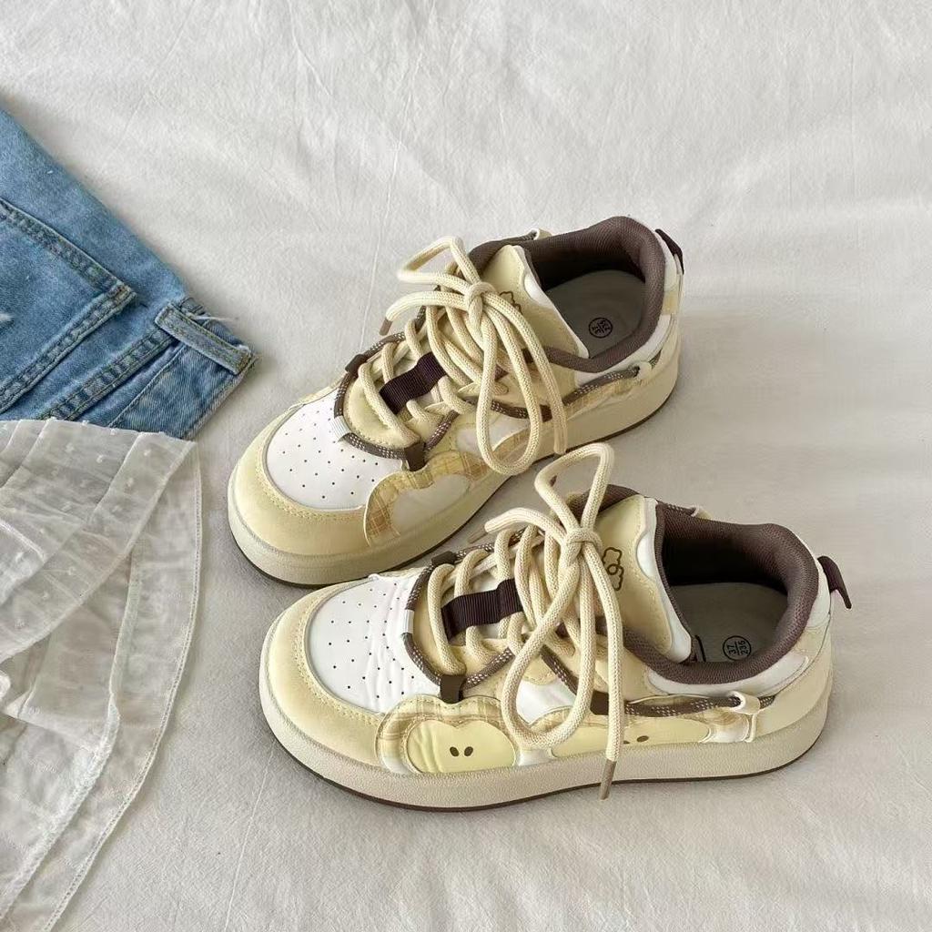 Hong Kong Style Retro Platform Sports Shoes Autumn and Winter New Lace-up Casual Shoes Student Street Shooting Board Shoes