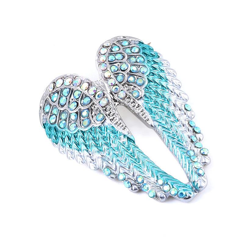 ZRM Fashion Angel Wings Creative Guardian Angel Wings Brooches Pin Rhinestone Crystal Diamante Jewellery Ladies