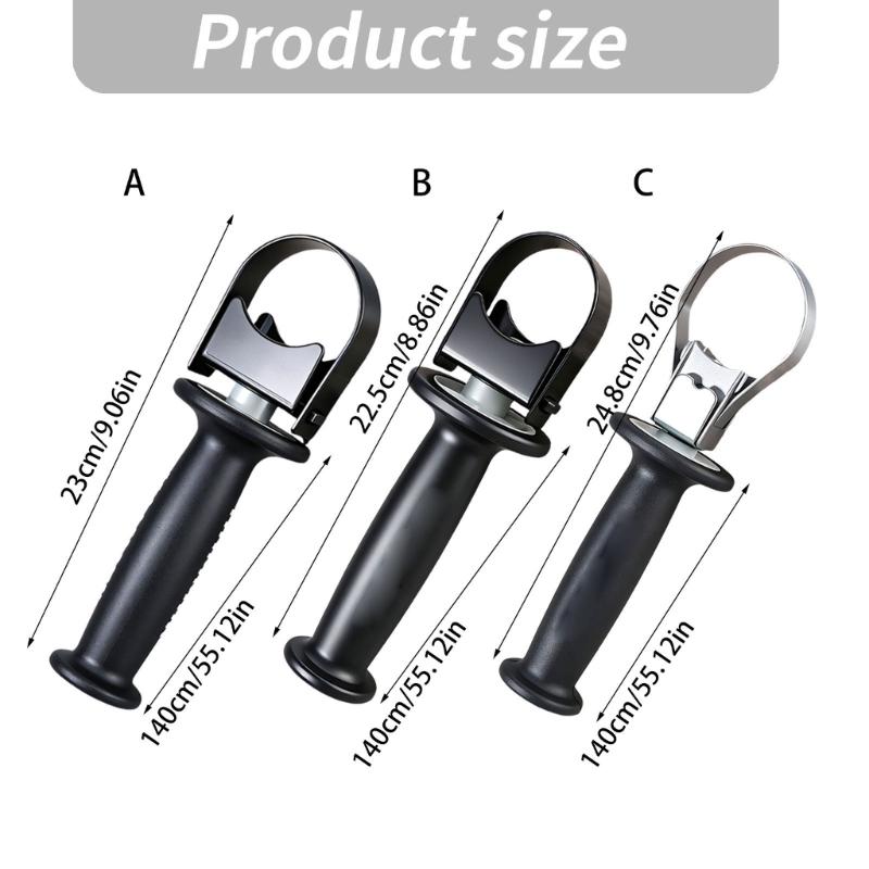ABS Replacement Side Handle with Textured Black Grip and Guard Collar for Installation, Repair Service, Single Handle