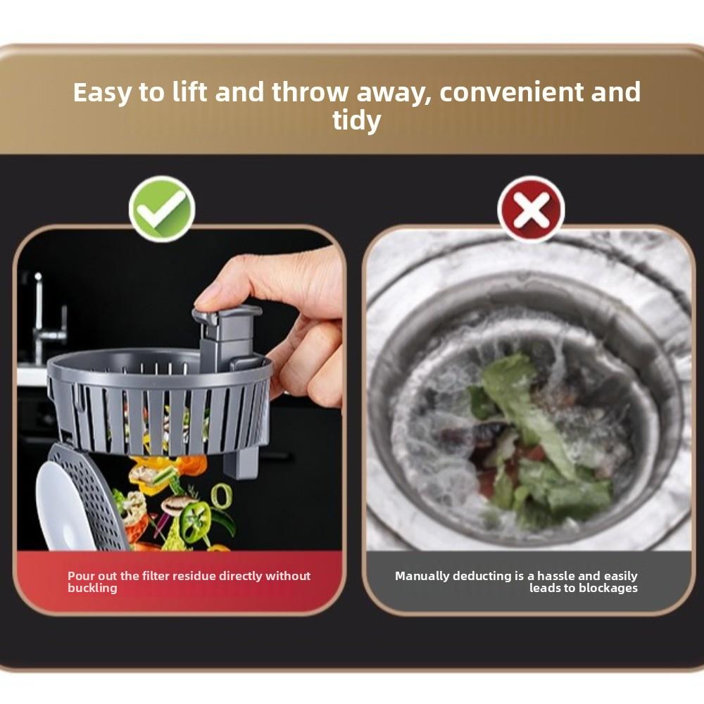 Stainless Steel Sink Drain Strainer Anti-blocking Waste Catcher  Kitchen Bathroom Accessories