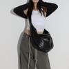Large Soft Hobos PU Leather Tote Bags for Women Designer Shoulder Bag Casual Solid Color Crossbody Bag Cloud Dumpling Bags MIT