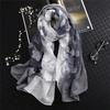 Women Simulation Silk Cut Flower Scarf Scarves Girls Embroidery Wild Sunscreen Shawl Adult Long Embroidered Lace Scarfs