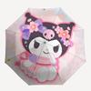1pc Cute Cartoon Character with Flowers - Automatic Opening Folding Umbrella, Portable Design, 8-Rib Iron Frame, Outdoor, Ideal Gift for Fans, Travele