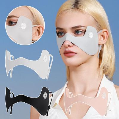 1pcs UV Sun Protection Cycling Ice Silk Face Mask Adjustable Breathable Running Hunting Bandana Mask Sports Scarf Men Women