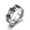 Retro Pattern Titanium Steel Men's Ring - Non-Fading European & American Style