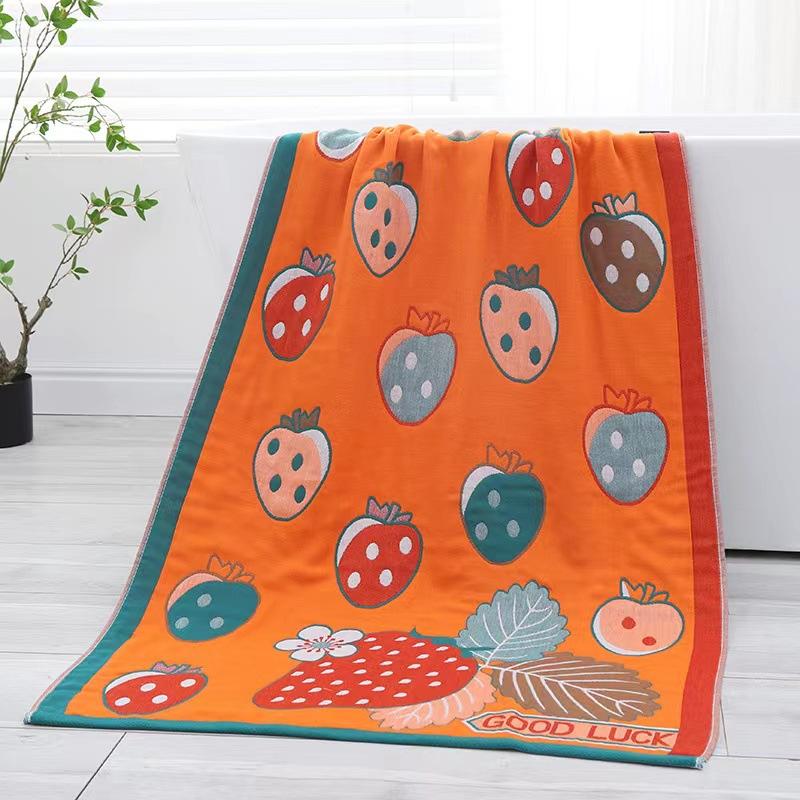 Four Layer Gauze Bath Towel, Four Layer Chinese Style Non Easy To Shed Hair, Large Towel for Couples, Soft and Absorbent, Thickened Wrap