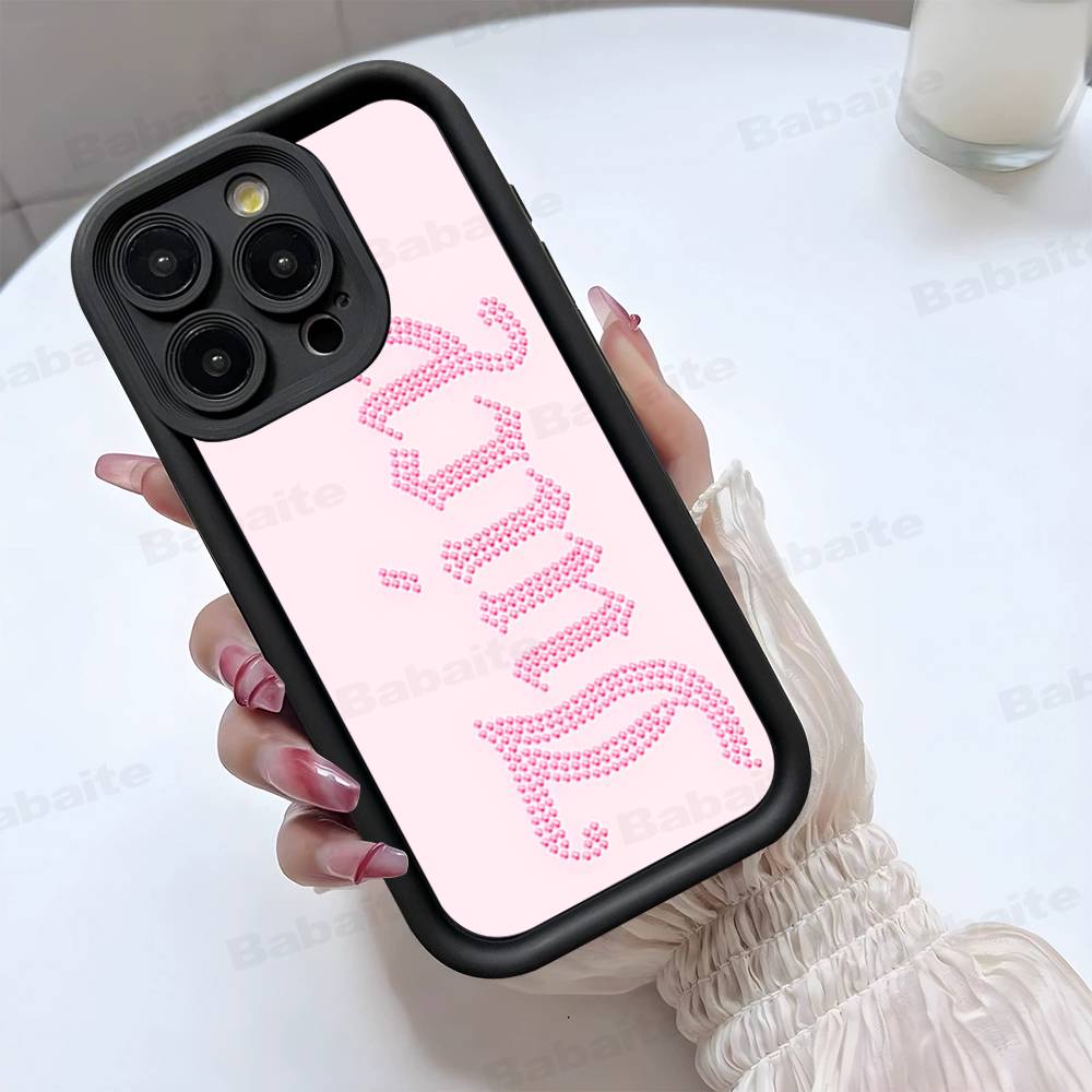 Розовый J-Juicy C-Couture Чехол для телефона Для IPhone 17 16 15 14 Plus 13 12 11 Pro Max Силиконовый чехол iPhone 14 pro