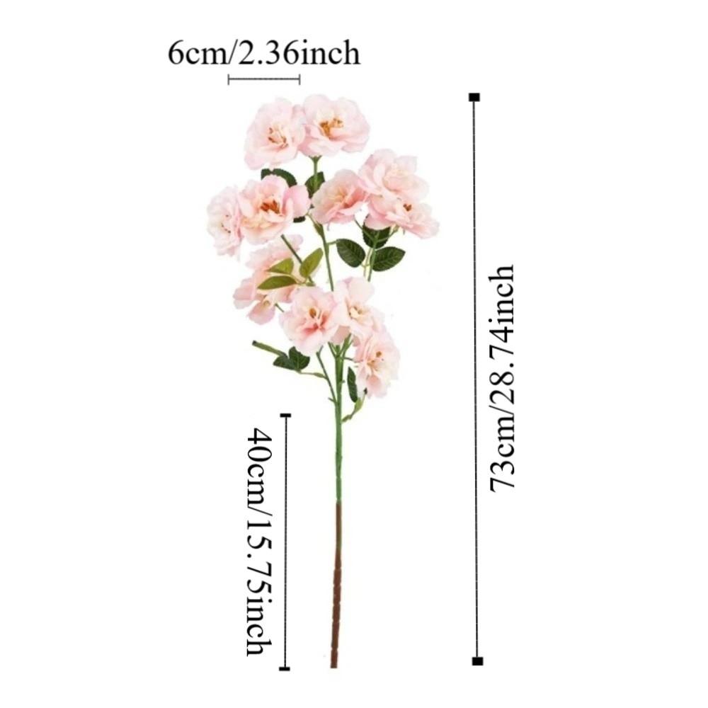 Real Touch Artificial Rose Flower Realistic Handmade Simulation Big Rose Luxury Camellia Faux Rose Branch Party Favors