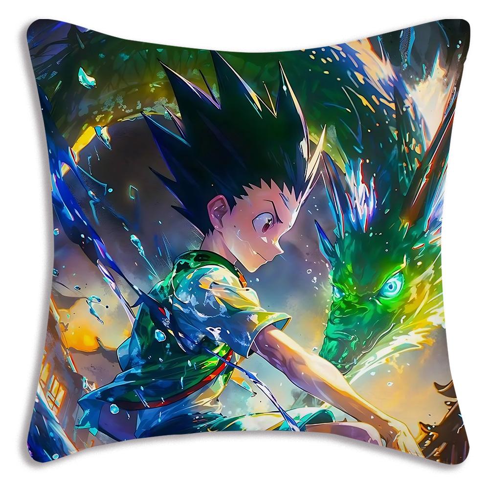 Anime For h-Hunter X HunterS Pillow Covers Cartoon Sofa Decorative Home Double-sided Printing Short Plush Cute Cushion Cover