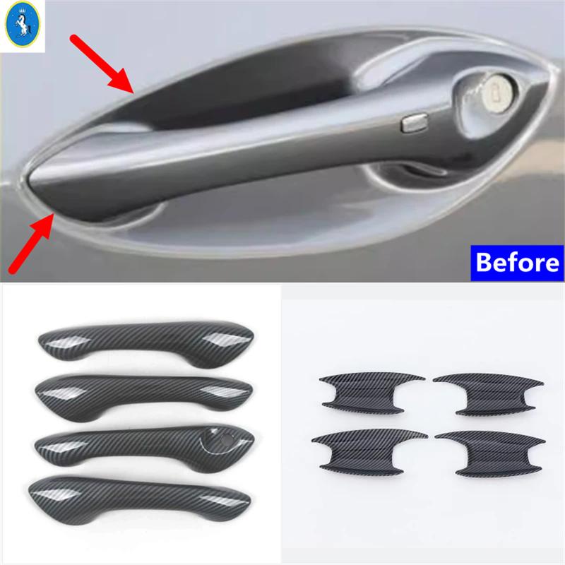 Side Door Handle / Door Handle Bowl Cover Trims For Chevrolet Tracker Trax  2024 Black/Carbon Fiber/Shiny Style Accessories