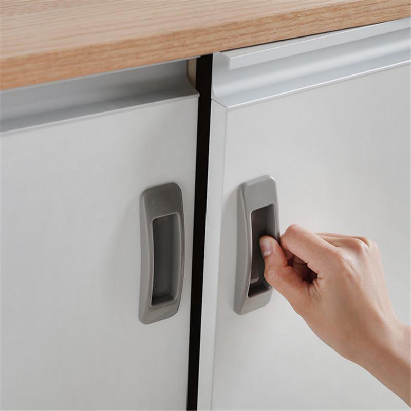 Buy Fashion Household 2pcs Rectangular Adhesive Door Window Handle Home