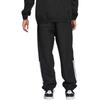 adidas Originals Skateboarding Gatsele Serie Deportiva Clásica Pantalones de Sudor de Punto Suelto a Rayas con Bloque de Color para Hombre Parte Inferior Negro Blanco JC5172