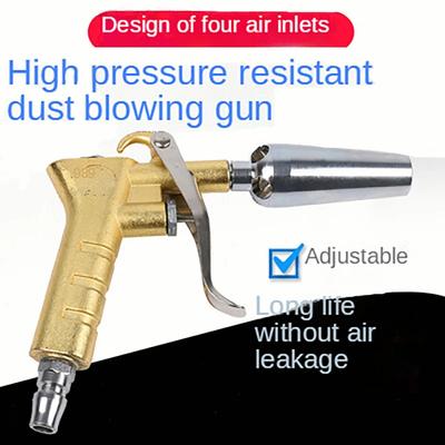 Air Compressor Duster Blow Gun Long Nozzle Pneumatic Dust Blower Computer Case Engine Car Dust Blowing Tool Cleaning Spray Gun