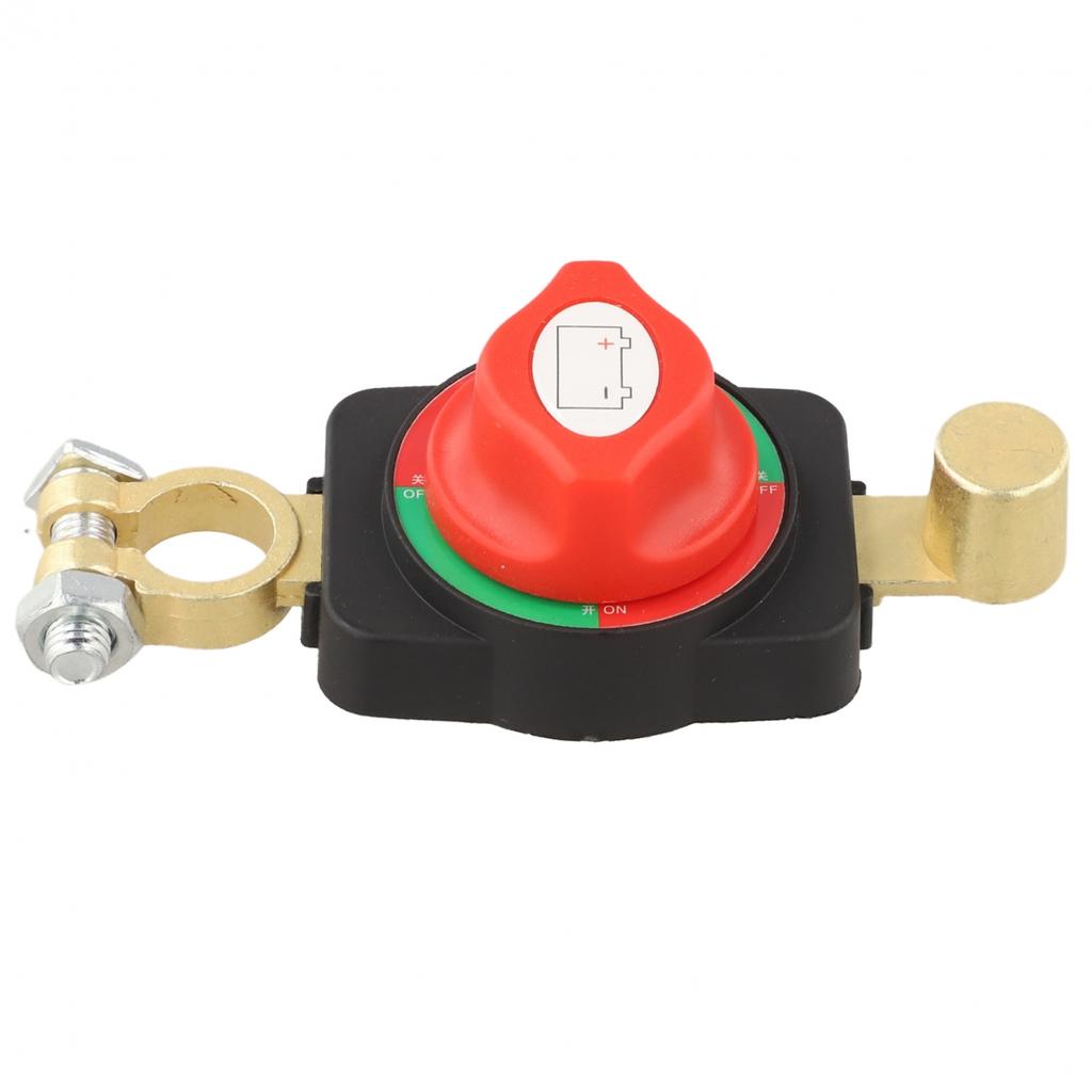 12-48V Heavy-Duty ON/OFF Top Post Marine Battery Disconnect Switch Zinc Alloy