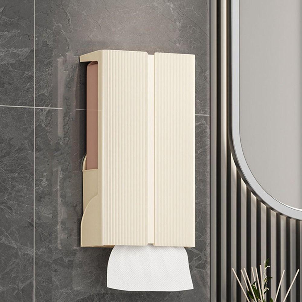 Wall Mounted Wall-mounted Long Tissue Box No Punch Toilet Paper Box  for Home