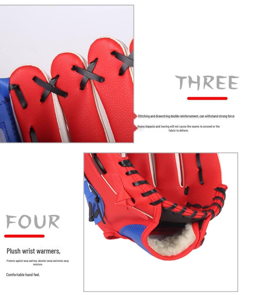 Cen Cen Youth Baseball & Softball Glove Set - Left & Right Handed Pitcher's/Batting Glove