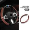 Leather Car Steering-wheel Cover Anti-slip Steer Wheel Cushion For Volkswagen VW Scirocco Passat Polo B5 B6 B7 CC Tiguan Sharan QS0