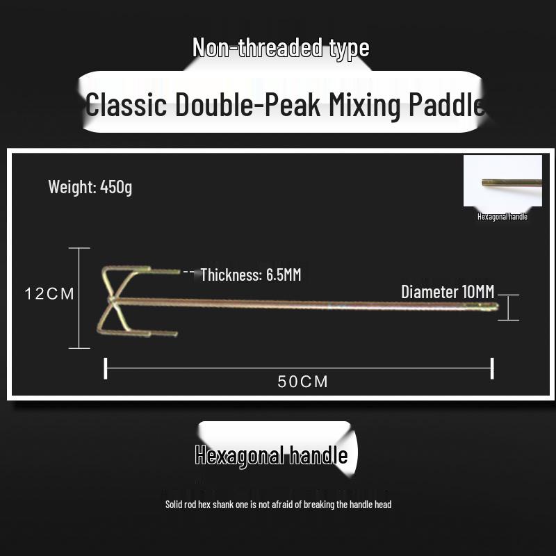 Thickened Mixing Rod for Drill: Ideal for Putty, Paint, and Coatings.