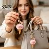 Decorative Key Chain Plush Ice Cream Keychain for Backpacks, Fluffy Cone Bag Charm Charm, Pendant with Metal Ring Purse Hanging Ornament