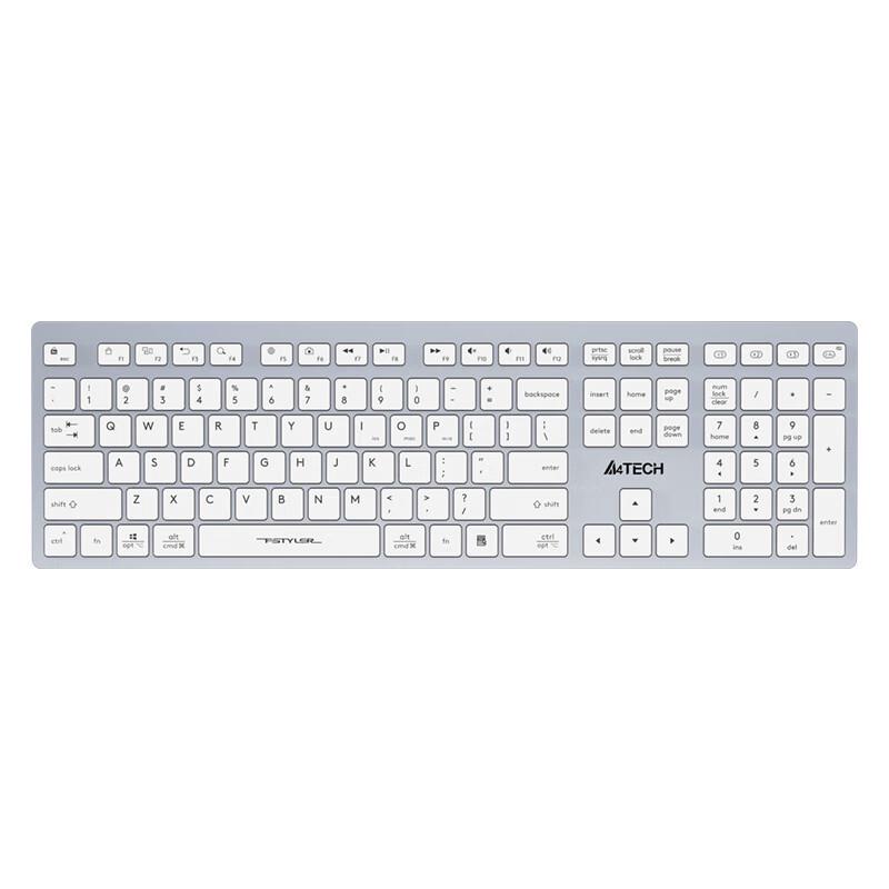 A4Tech FBX50C Wireless Bluetooth Quiet Scissor-Key Keyboard