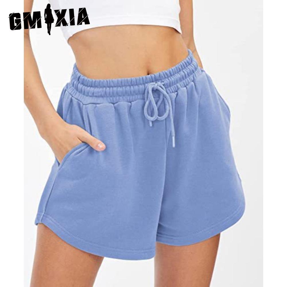 GMXIA Women's Fashion Casual Solid Color Print Pants & Capris