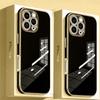 Luxury Solid Color Silicone Soft Case For iPhone 17 Air 16 15 Plus 14 12 13 Pro Max Plus Plating Glossy Shockproof Protect Cover