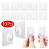 10Pcs/Pack Wall Hook Traceless Hooks Reusable Strong Sticky Transparent PVC Clear Horn Shape Anti-skid