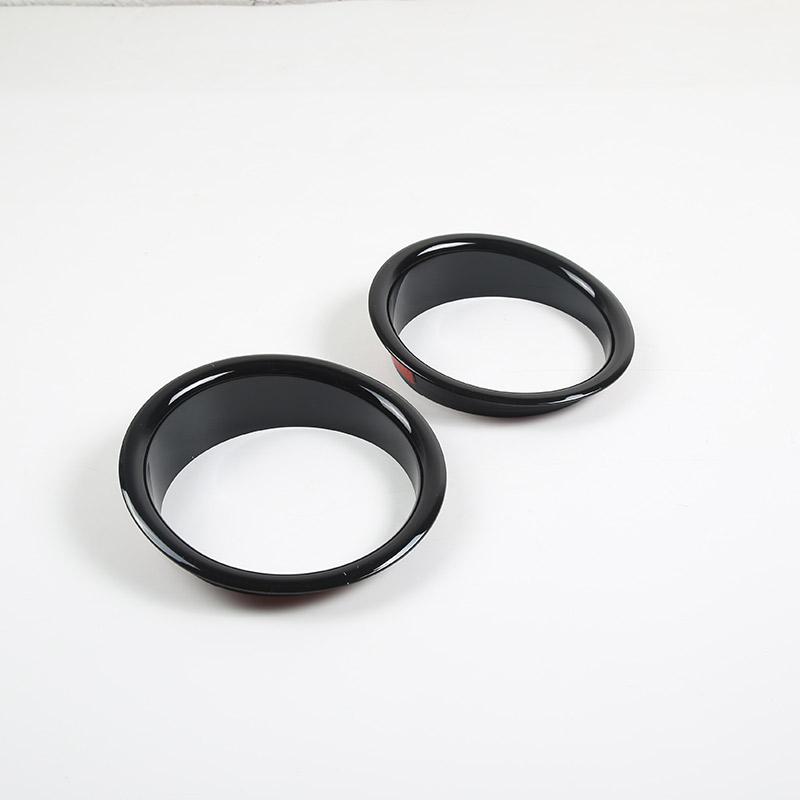 For Hummer H2 2003-2009 Car Styling ABS Silver Car Front Fog Lamp Trim Ring Cover Sticker Car Exterior Accessories