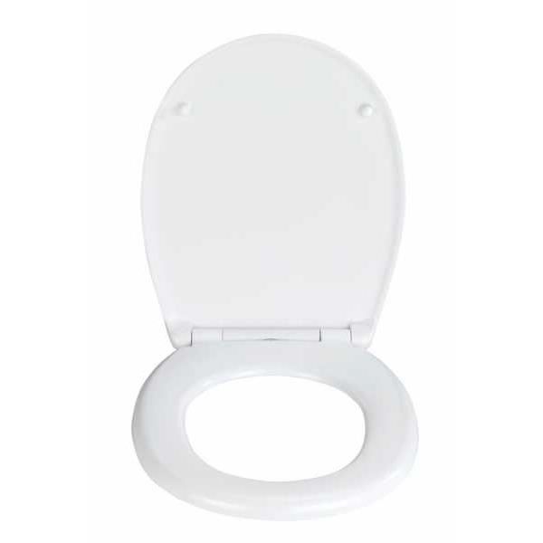 WENKO Abattant WC Avec Frein De Chute "easy Close" Vorno Neo, Abattant WC Clipsable Fixation Acier Inox "fix Clip", Duroplastique