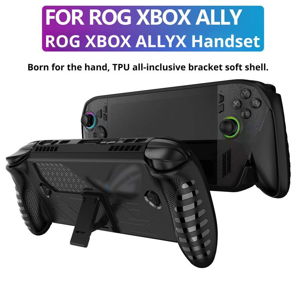 For 3-in-1 ROG Ally X Handheld Console Accessories Bundle Storage Bag+Protective Case +Tempered Glass Screen Protector