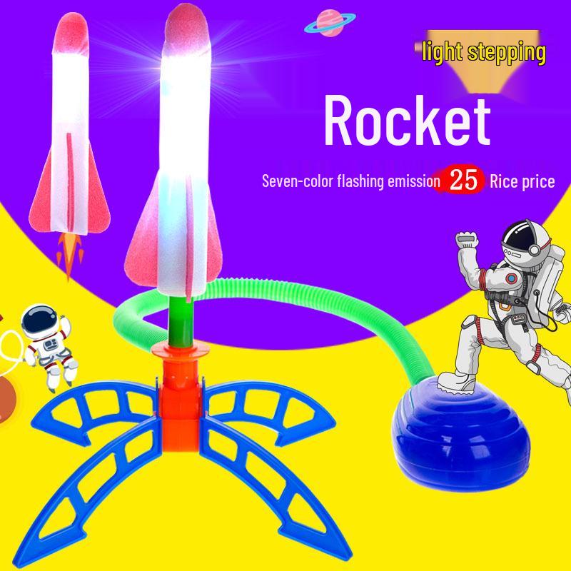 Light-Up Foot Launcher: Skyrocket Rocket Toy for Kids