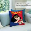 C-Cartoon  Comics M-MafaldaS Pillow Case Short Plush Sofa Decorative Gift Home Double-sided Printing Cushion