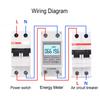 DDS6619 SinglePhase Energy Meter DIN Rail 2P Power Meter 230V with Backlight