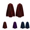 Halloween Costume Cloak With Gold Trim For Cosplay And Fantasy Role Play
