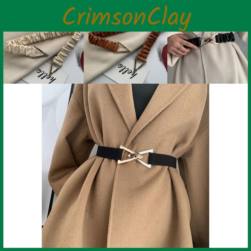 Chic Triangle Buckle Waist Belt For Women In Elegant Black And Beige Colors Ideal For Fall Fashion