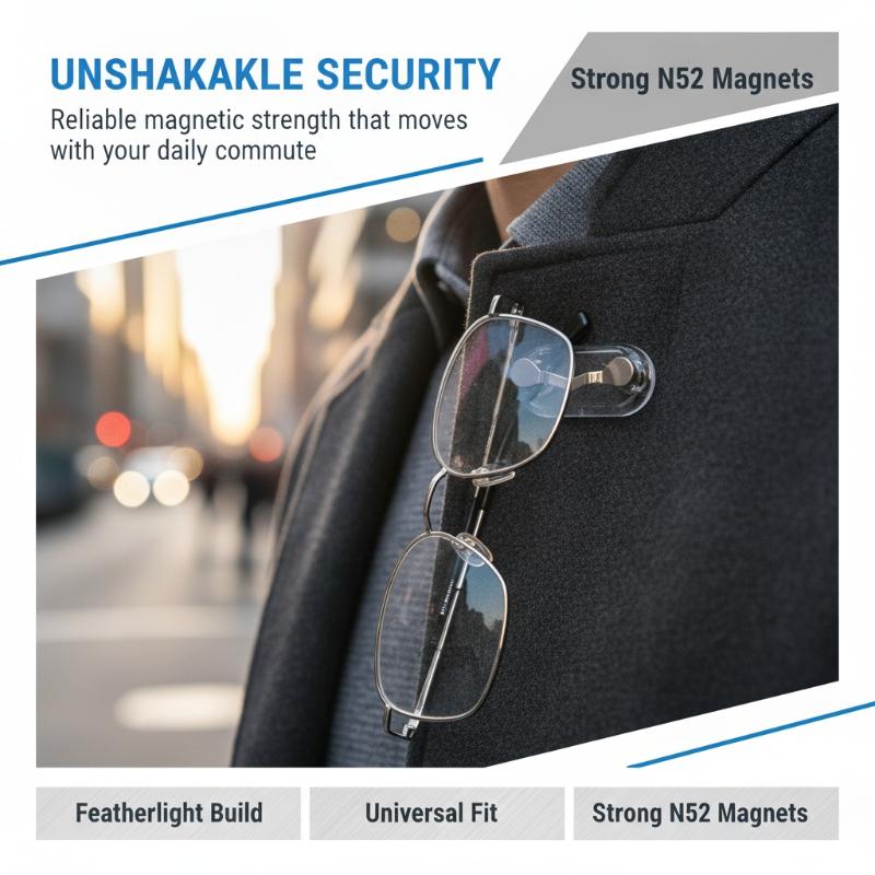 Magnetic Eyeglass Holder Clip Magnet Brooch For Shirt Collar Id Badge Holder And Earphone Clip Magnetic Accessory 1/2Pcs