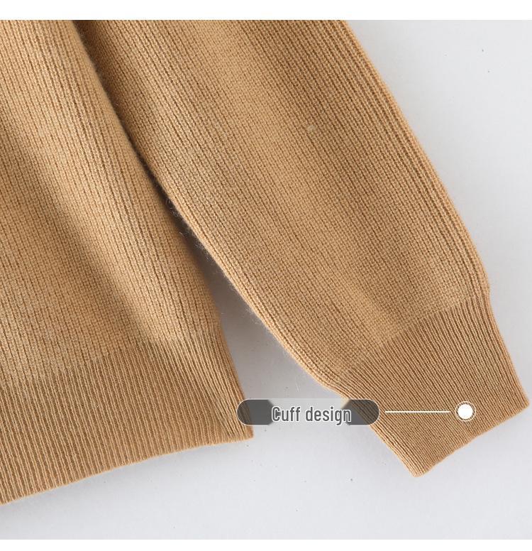 Women's Cashmere Hooded Knit Sweater - Autumn/Winter Collection, Loose Fit, Short Pullover Hoodie.