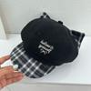 Cute Cat Ear Embroidery Hat Women's Wide Brim Small Octagonal Hat Fashion Versatile Painter Hat Duck Tongue Beret