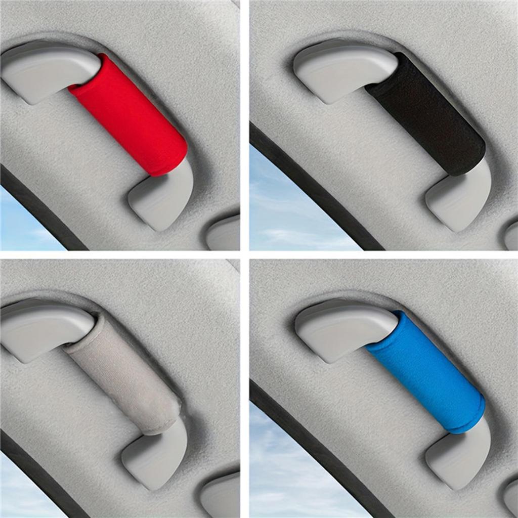 Soft Plush Car Roof Armrest Non-slip Car Handle Protector Pull Handle Cover Ceiling Handle Protective Cover Auto Interior Supply