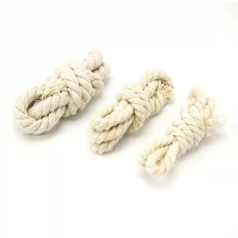 2/5/10m Three-Strand Braided Cotton Rope Handmade Natural Beige Cord Twisted String DIY Knitting Wall Hangings Craft Material