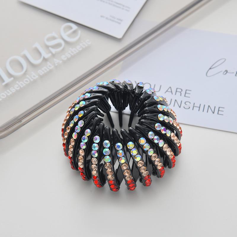 Simplicity Rhinestone Bird's nest hair curler hairclip for women elegant ponytail clip Fashion girls hairpins Hair accessories