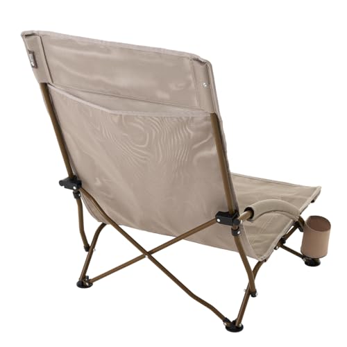 LOGOS Teslin King Agra Chair 73311202, Outdoor Folding Camping Chair, Bonfire Chair, 120kg Weight Capacity